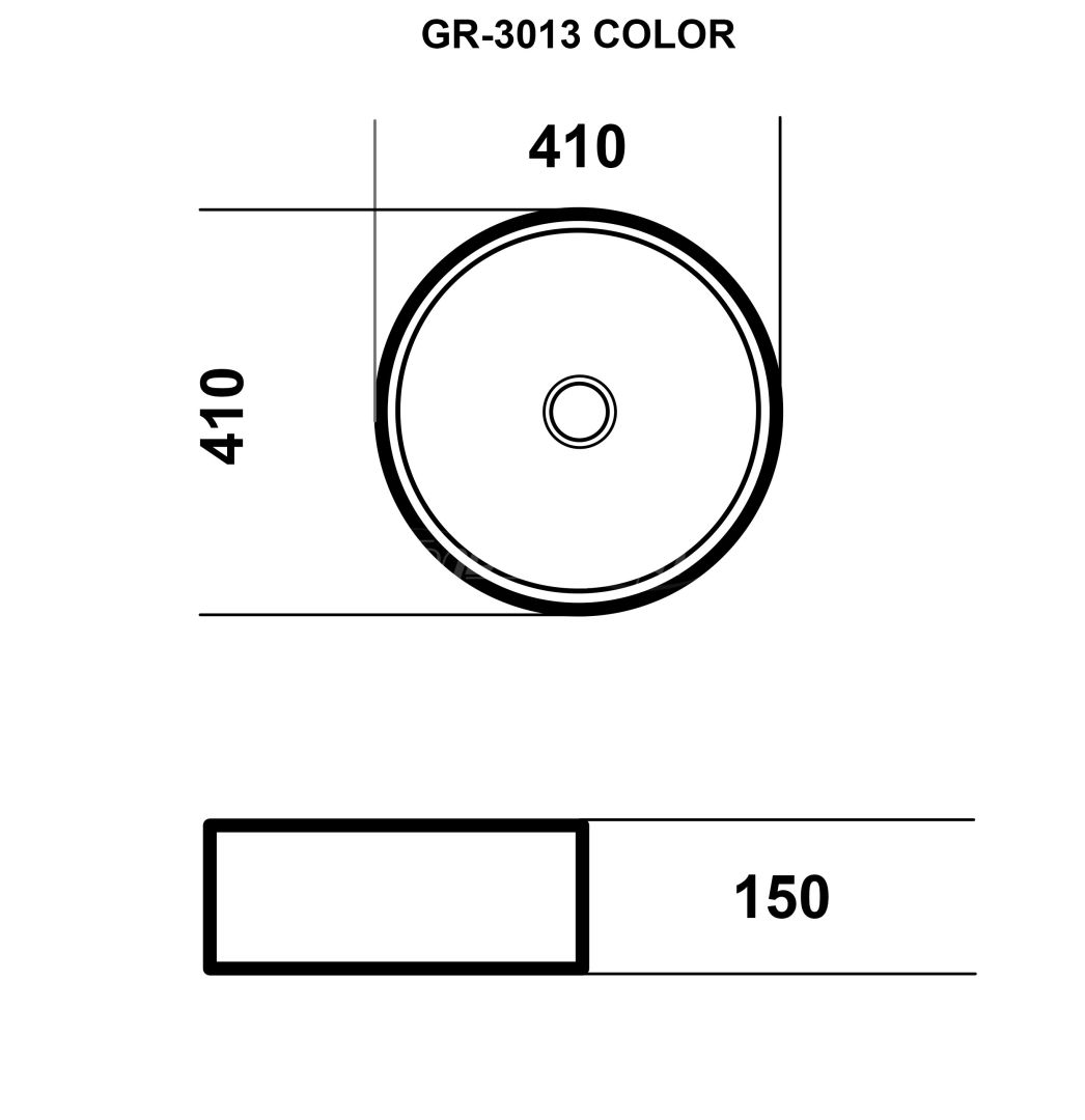 Раковина Grossman Color GR-3013BRM 41 см коричневый матовый