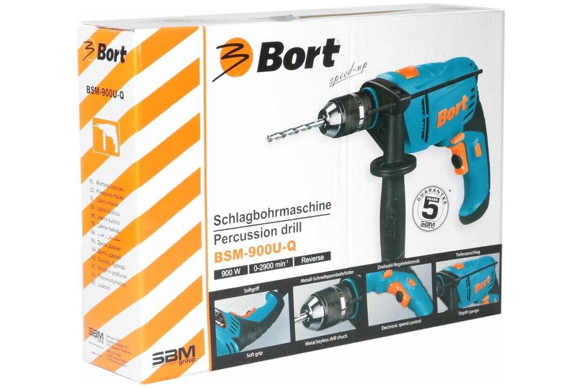 Ударная дрель Bort BSM-900U-Q 93727833