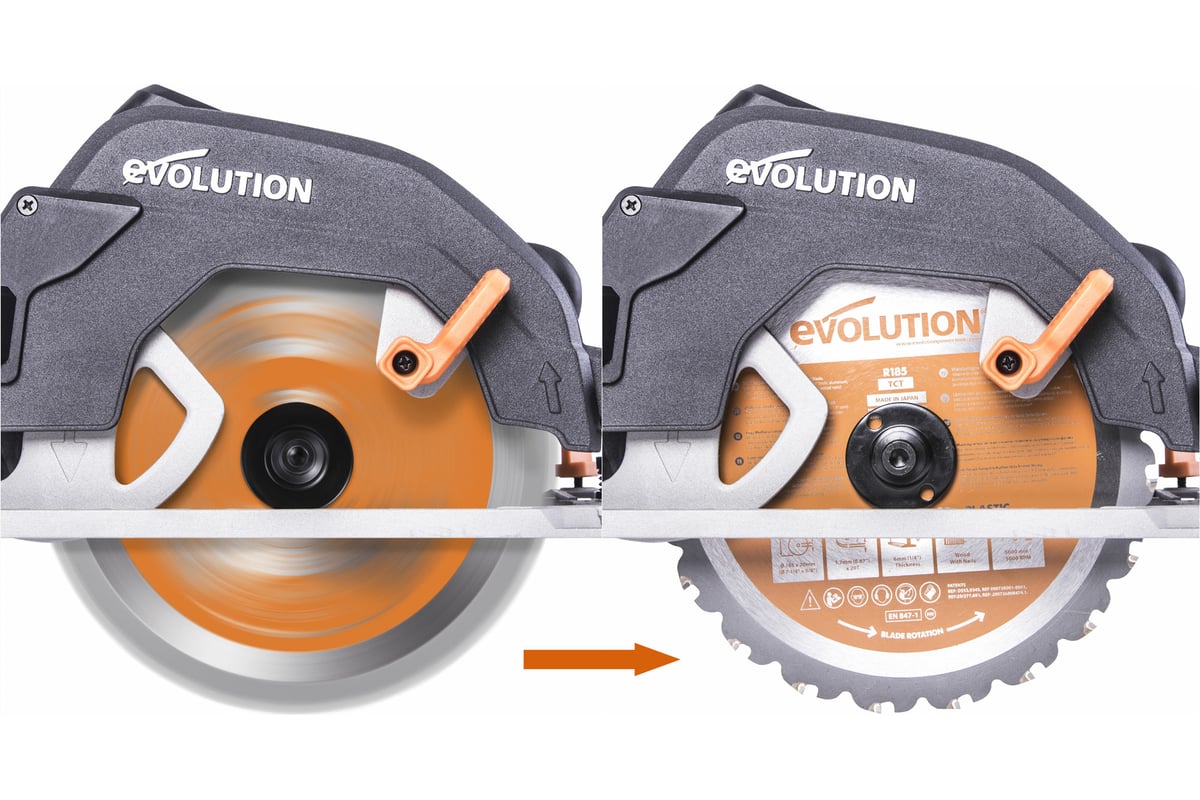 Многоцелевая дисковая пила Evolution R185CCS 027-0003C