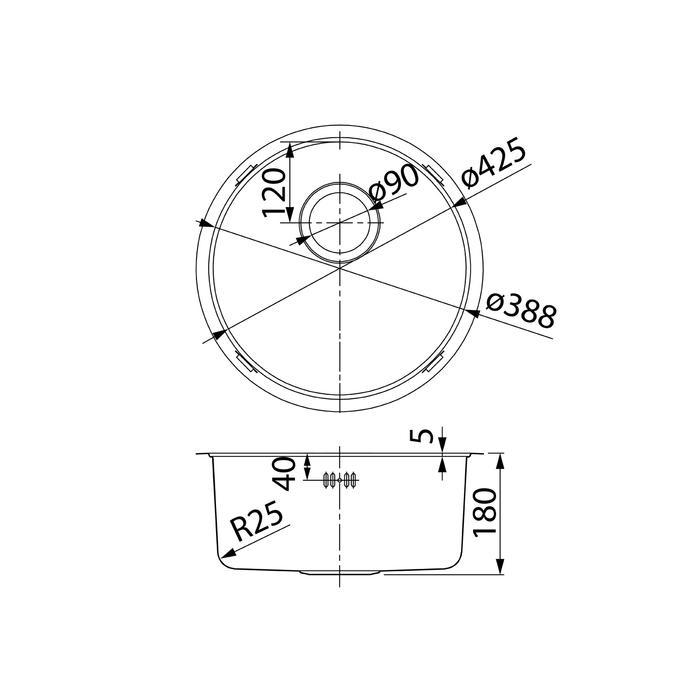 Кухонная мойка Iddis Edifice 42.5 см бронза EDI42B0i77