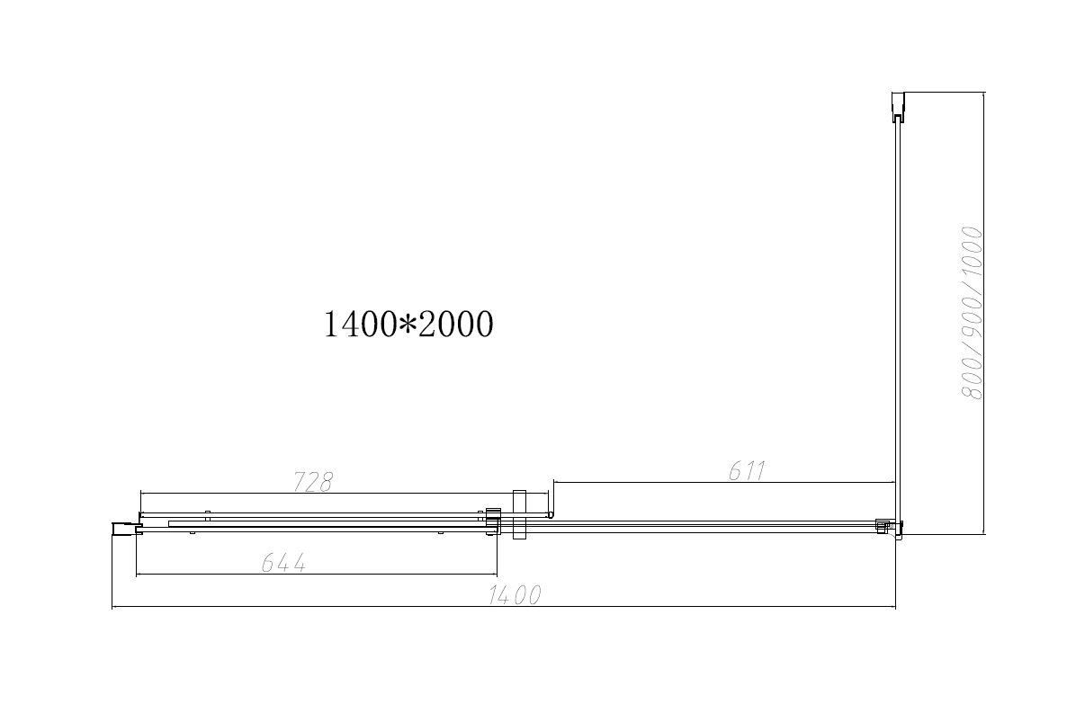 Душевой уголок Vincea Dice VSR-4D1014CLGM 140x100 вороненая сталь, стекло прозрачное