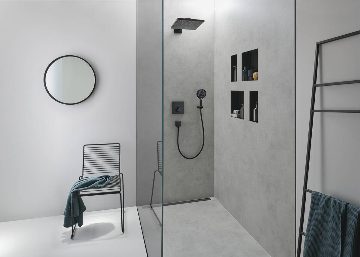 Шланговое подключение Hansgrohe Fixfit Square 26455670 матовый черный