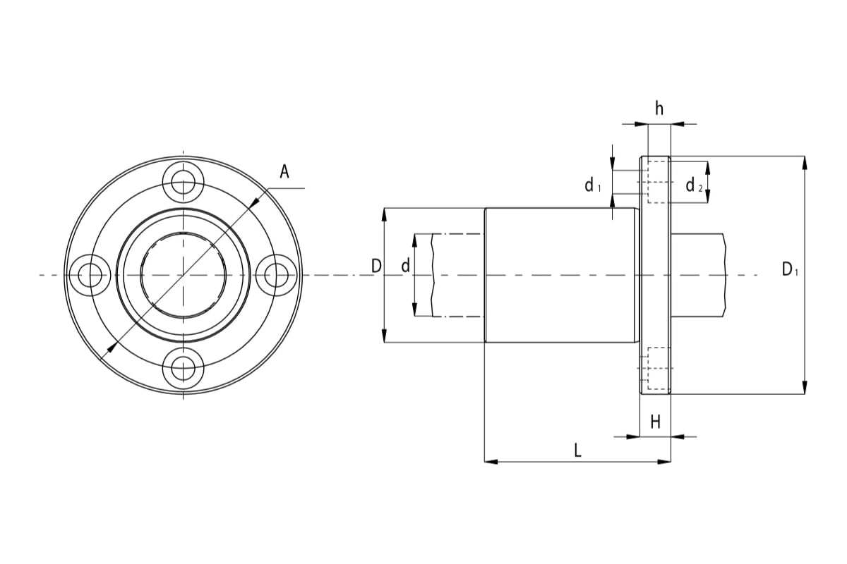 Линейный подшипник TECHNIX LMEF16UUTEСHNIX