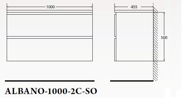 Тумба с раковиной BelBagno Albano 100 см