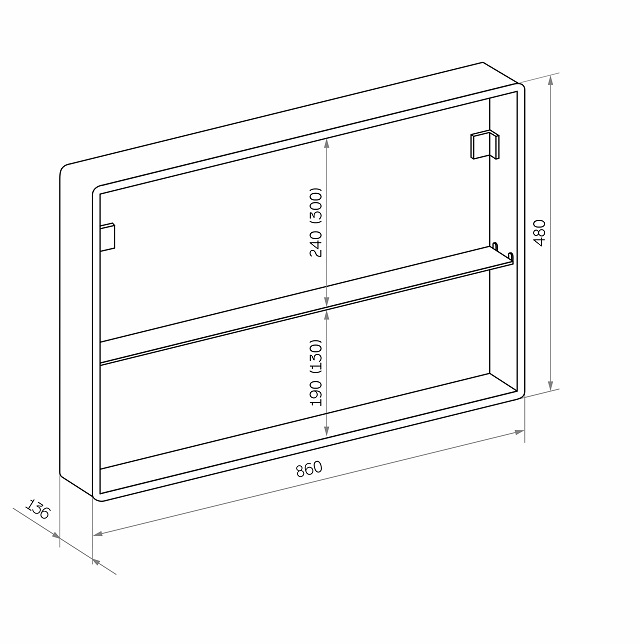 Зеркальный шкаф Континент Tokio LED 90x53 с подсветкой, МВК010