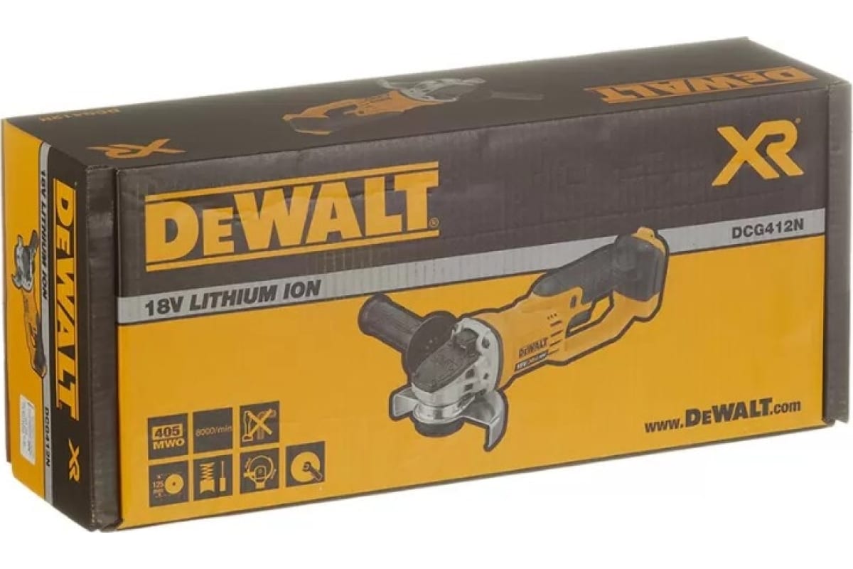 Угловая аккумуляторная шлифмашина DeWalt DCG412N-XJ