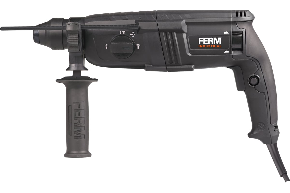 Перфоратор Ferm IND SDS-plus 800 W, сила удара - 2.7 Дж, число ударов в мин - 0-5500 HDM1038P