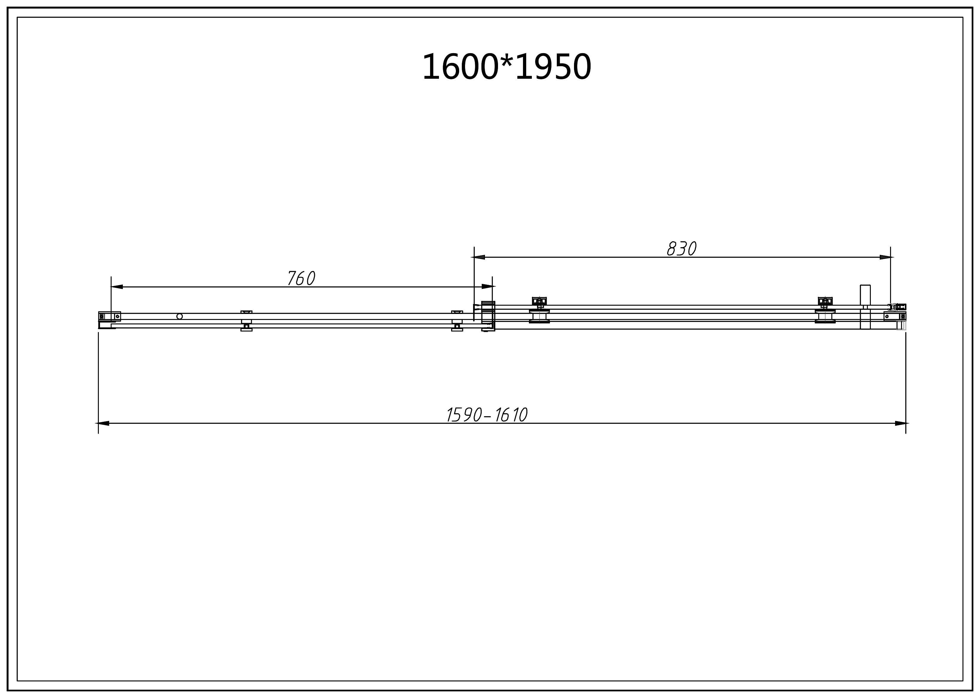 Душевой уголок Vincea Como-N VSR-4CN1016CLB 160x100 черный, прозрачное