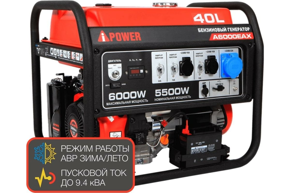 Бензиновый генератор A-iPower A6000EAX 20118