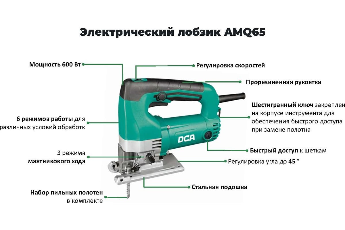 Электрический лобзик DCA AMQ65