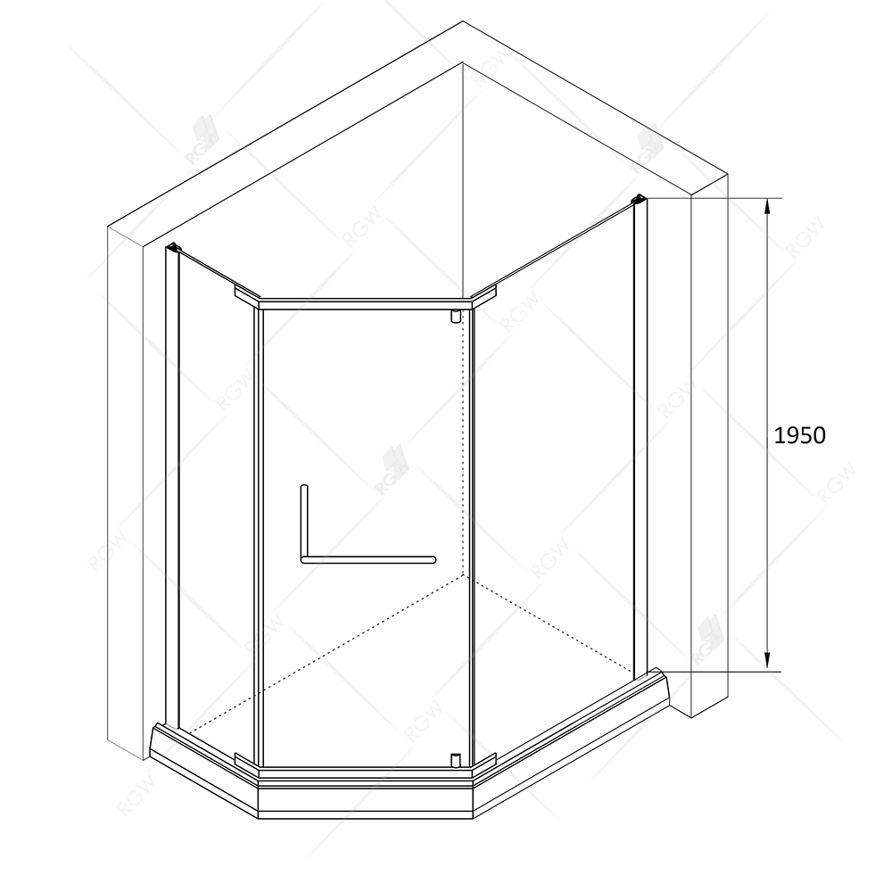 Душевой уголок RGW Passage PA-91 80x120, трапеция, сатинат