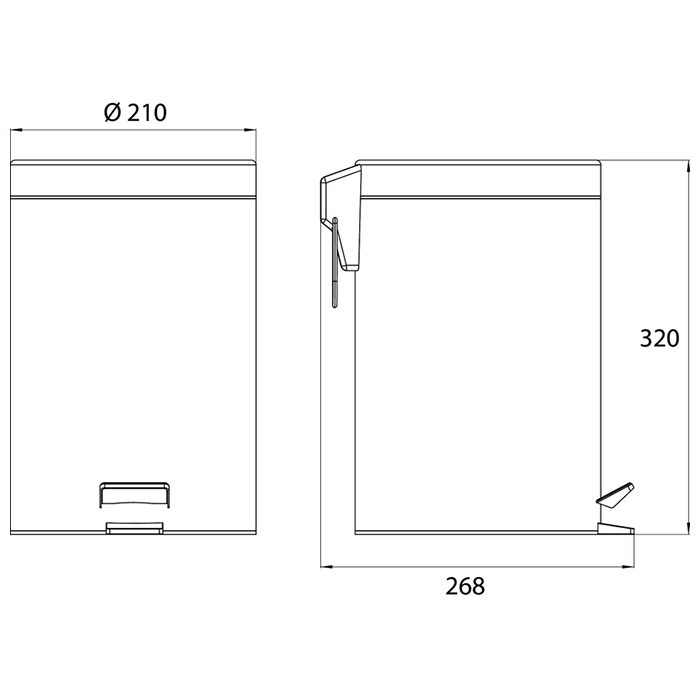 Ведро Emco System2 3553 000 00 хром