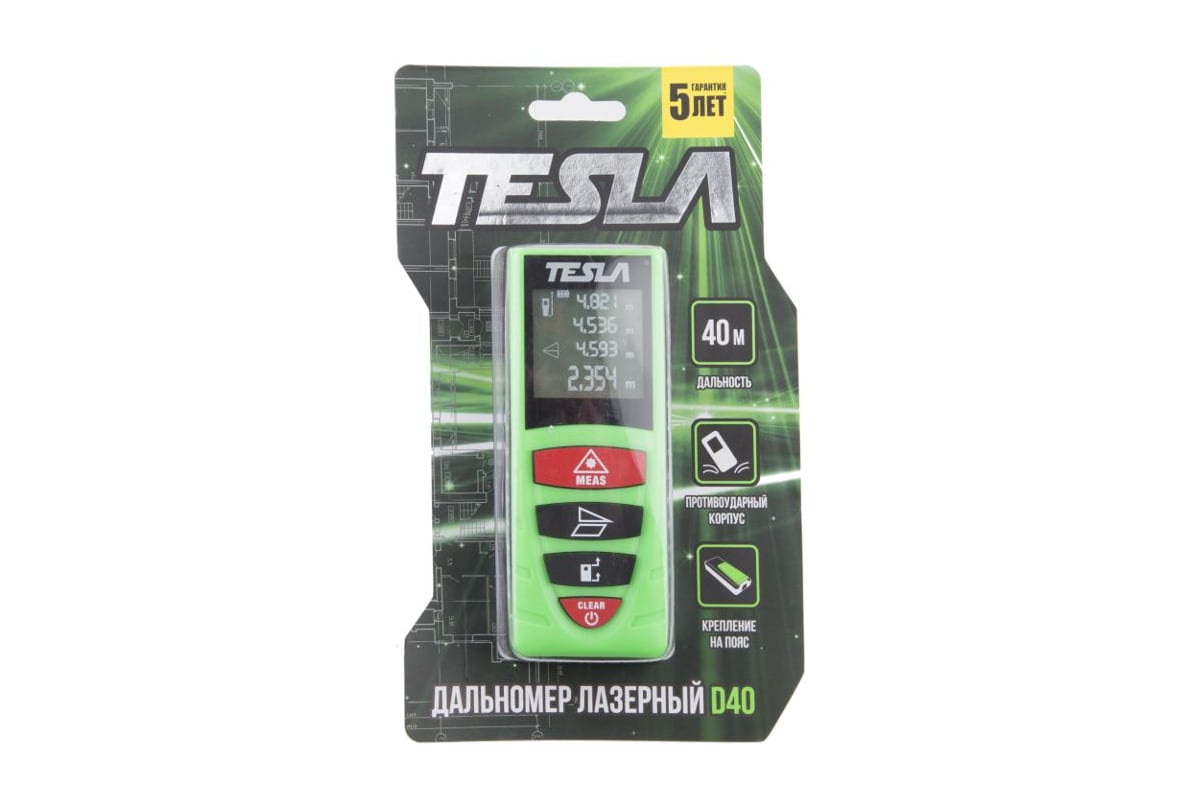 Лазерный дальномер Tesla D40 604963