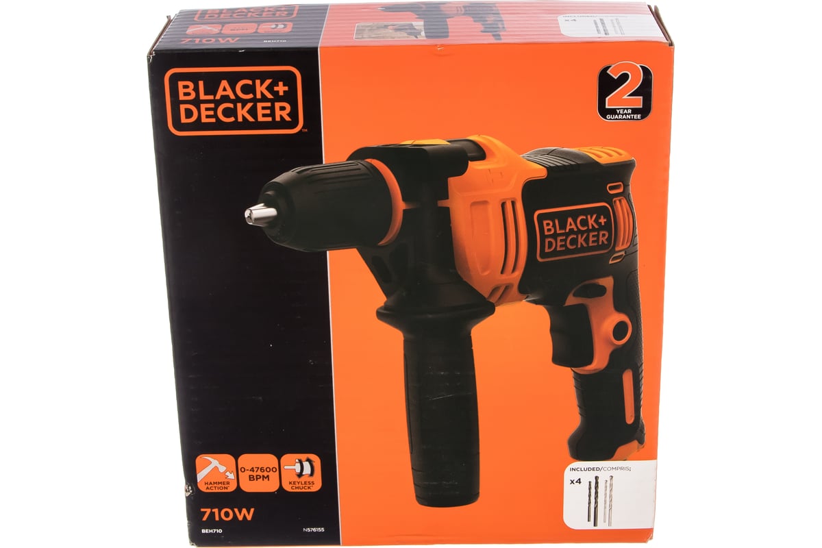 Электронная ударная дрель Black&Decker Omega BEH710