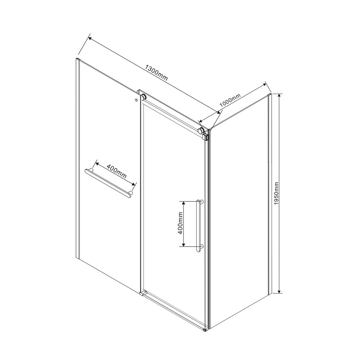 Душевой уголок Vincea Como Soft VSR-1CS1013CLGM 130x100 вороненая сталь, прозрачный