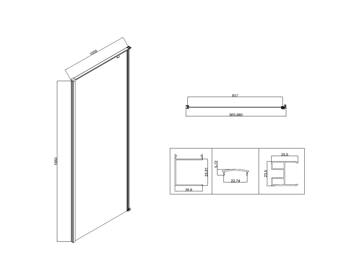 Душевой уголок Vincea Slim-N VSR-5SN1010CL 100x100 хром, прозрачный