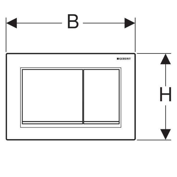 Кнопка смыва Geberit Omega 30 115.080.JQ.1 лакированный матовый хром