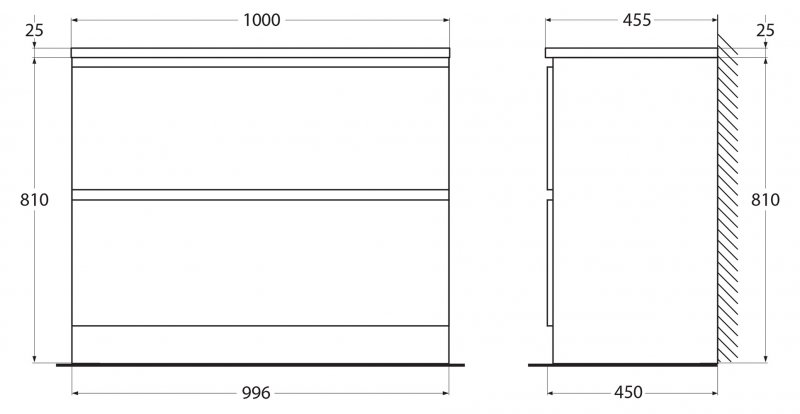 Тумба с раковиной BelBagno Albano 100 см напольная, Bianco Lucido