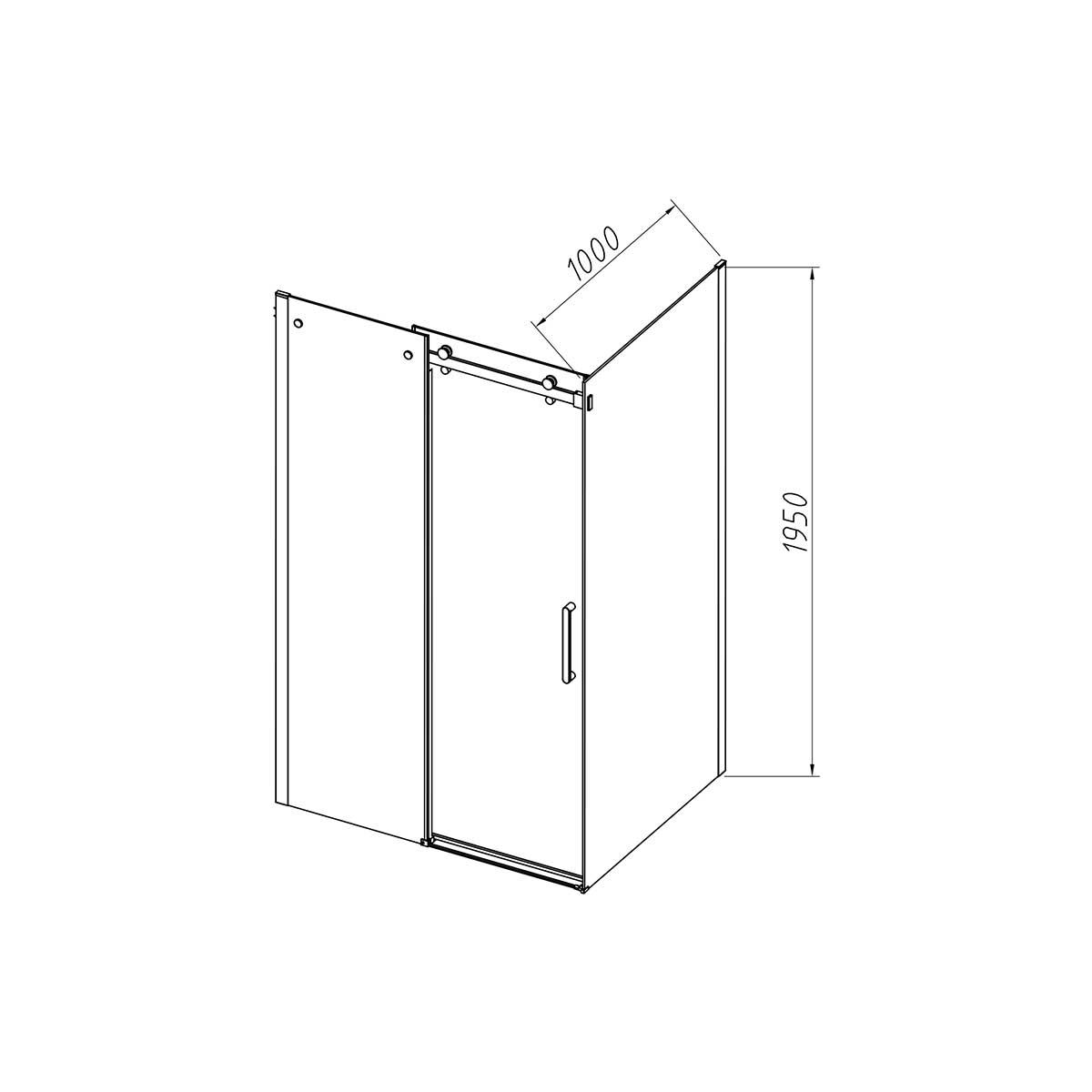 Душевой уголок Vincea Como-N VSR-4CN1014CLB 140x100 черный, прозрачное