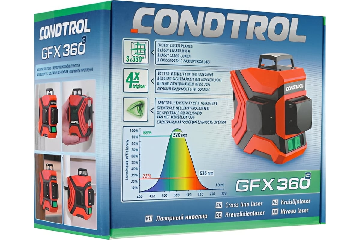 Лазерный нивелир Condtrol GFX360-3 1-2-222