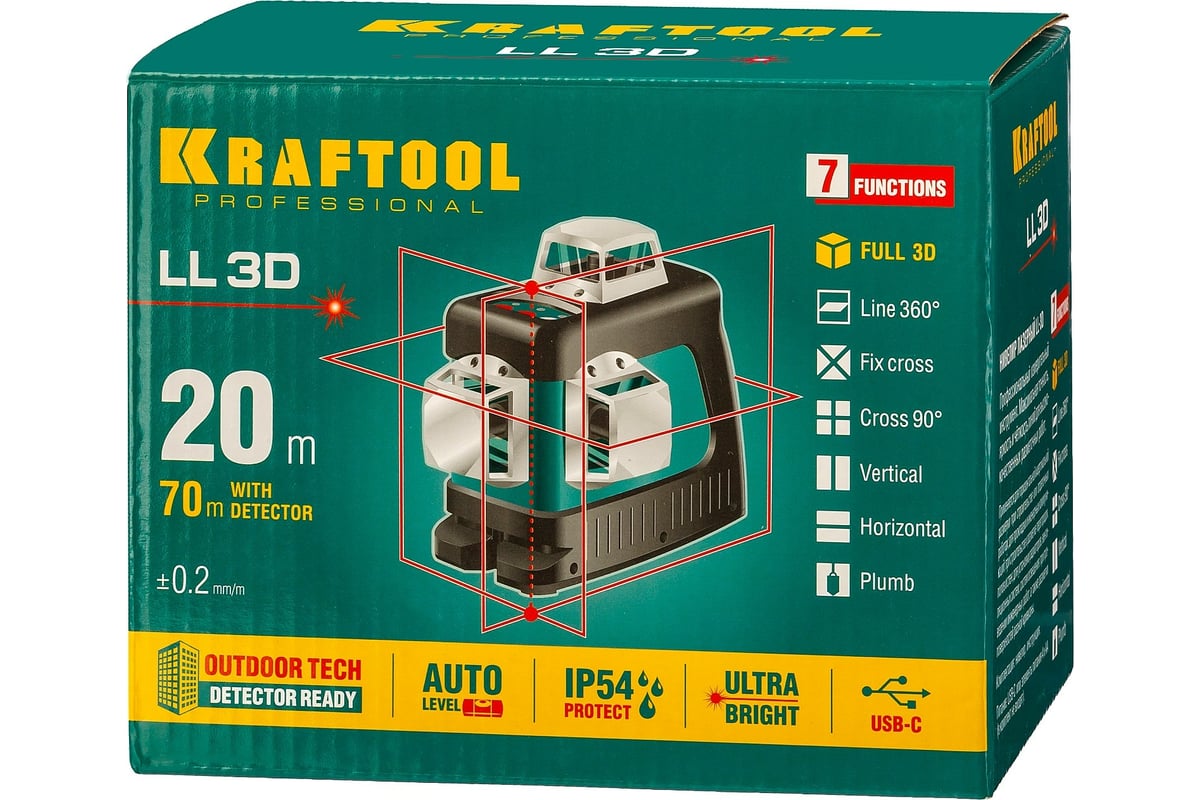 Лазерный нивелир Kraftool LL 3D 34640_z01