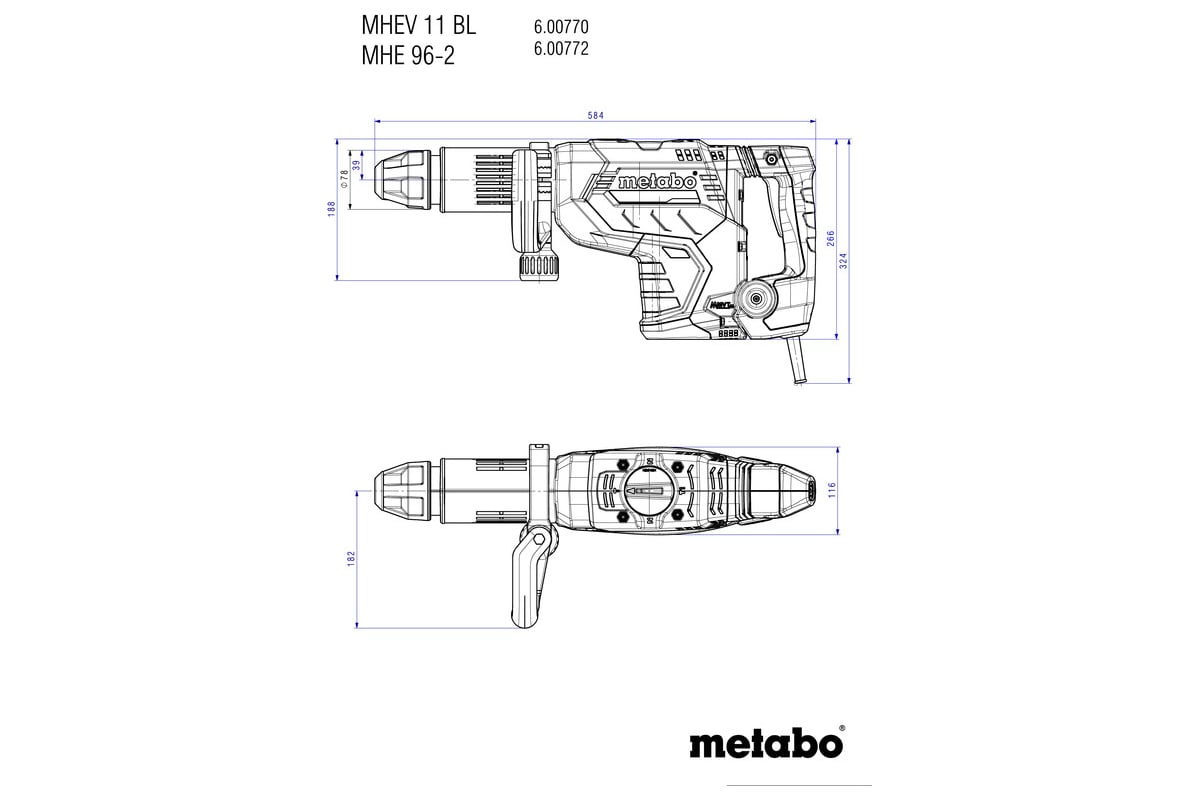 Отбойный молоток Metabo MHEV 11 BL 600770500