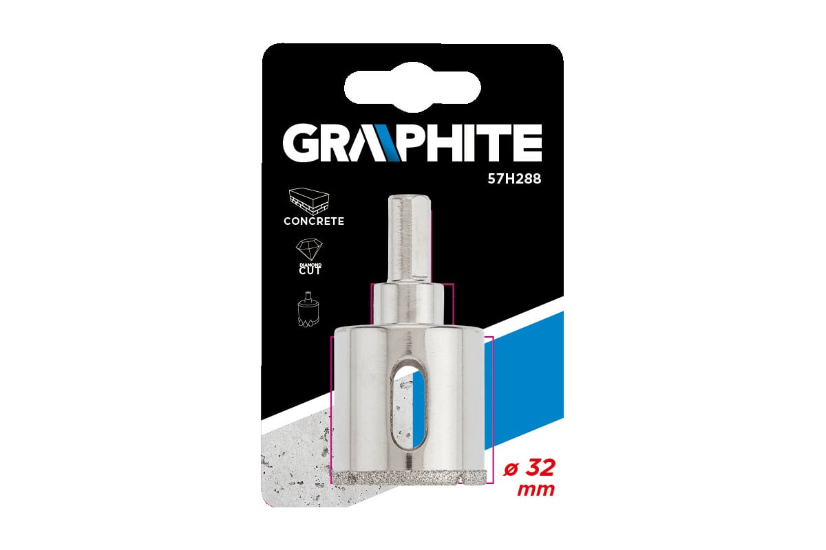 Сверло по керамической плитке (32х30 мм) Graphite 57H288