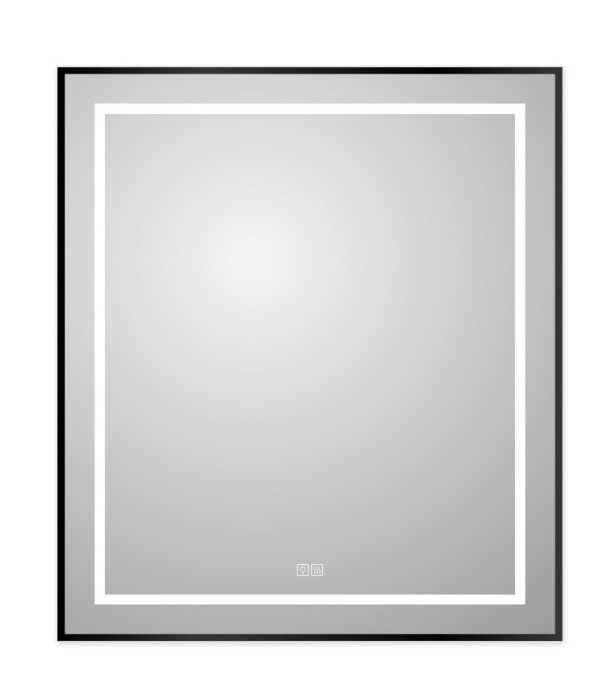 Зеркало BelBagno SPC-KRAFT-700-800-LED-TCH-WARM-NERO 70x80 см антипар, черный