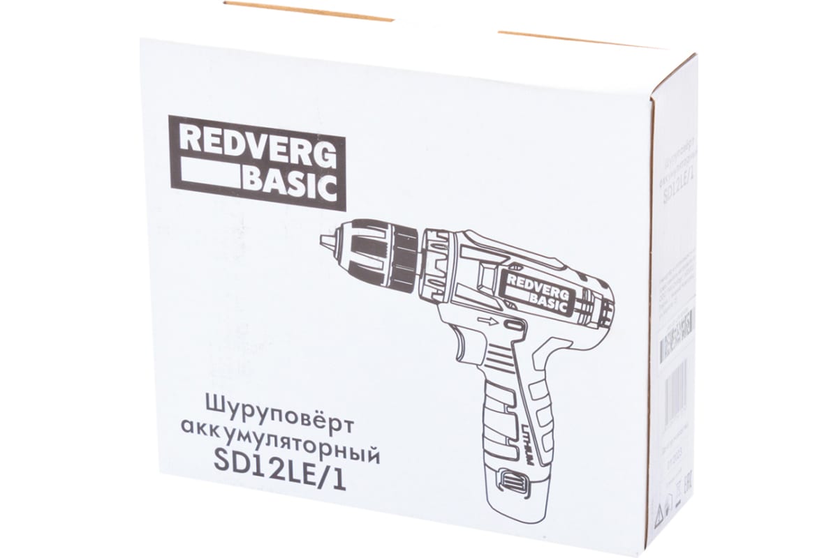 Аккумуляторный шуруповерт Redverg Basic SD12LE/1 6680815