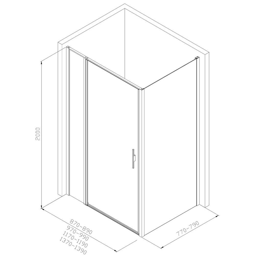 Душевой уголок Allen Brau Priority 100x80 прозрачный, черный браш