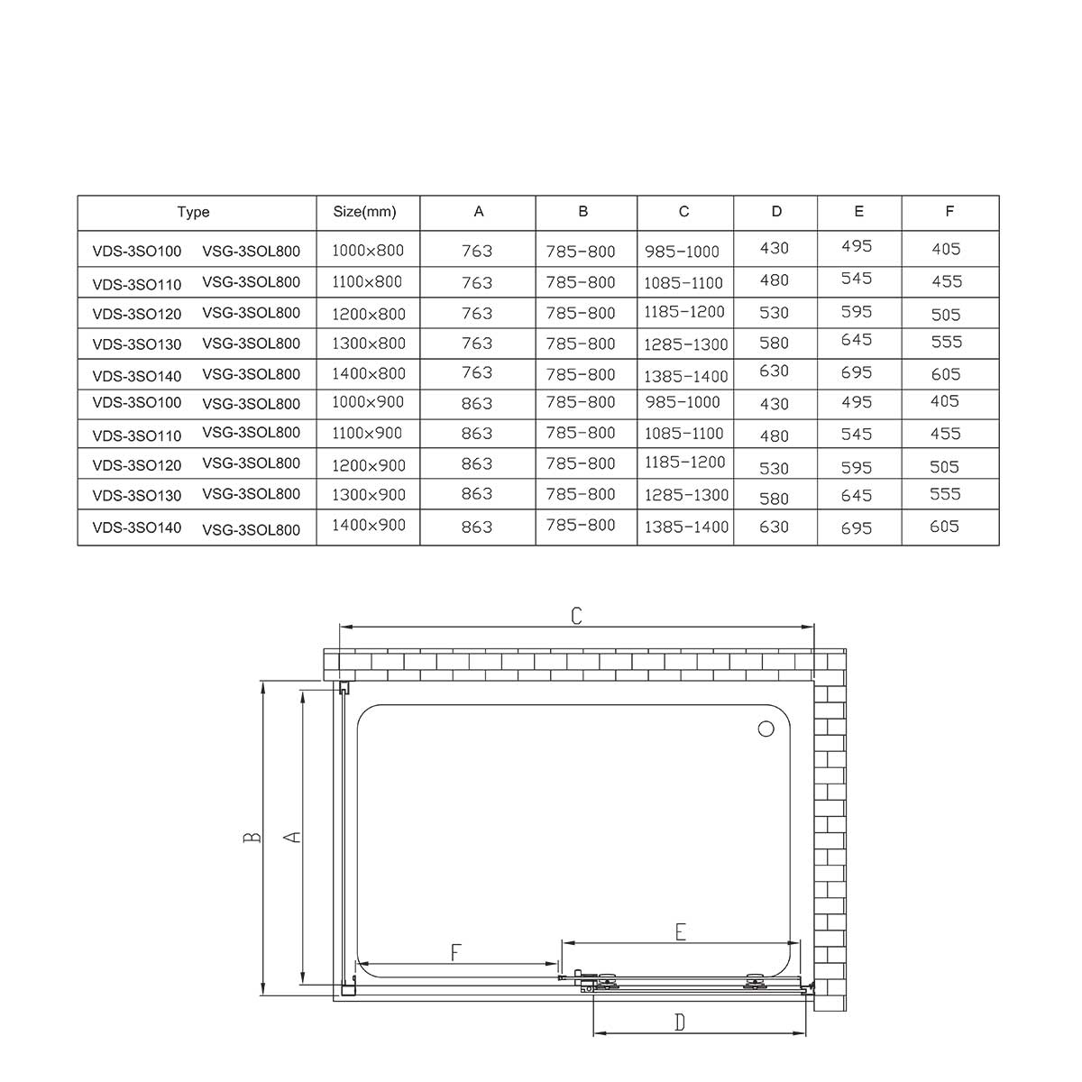 Душевой уголок Vincea Soft VSR-3SO8010CL 100x80 хром, прозрачное