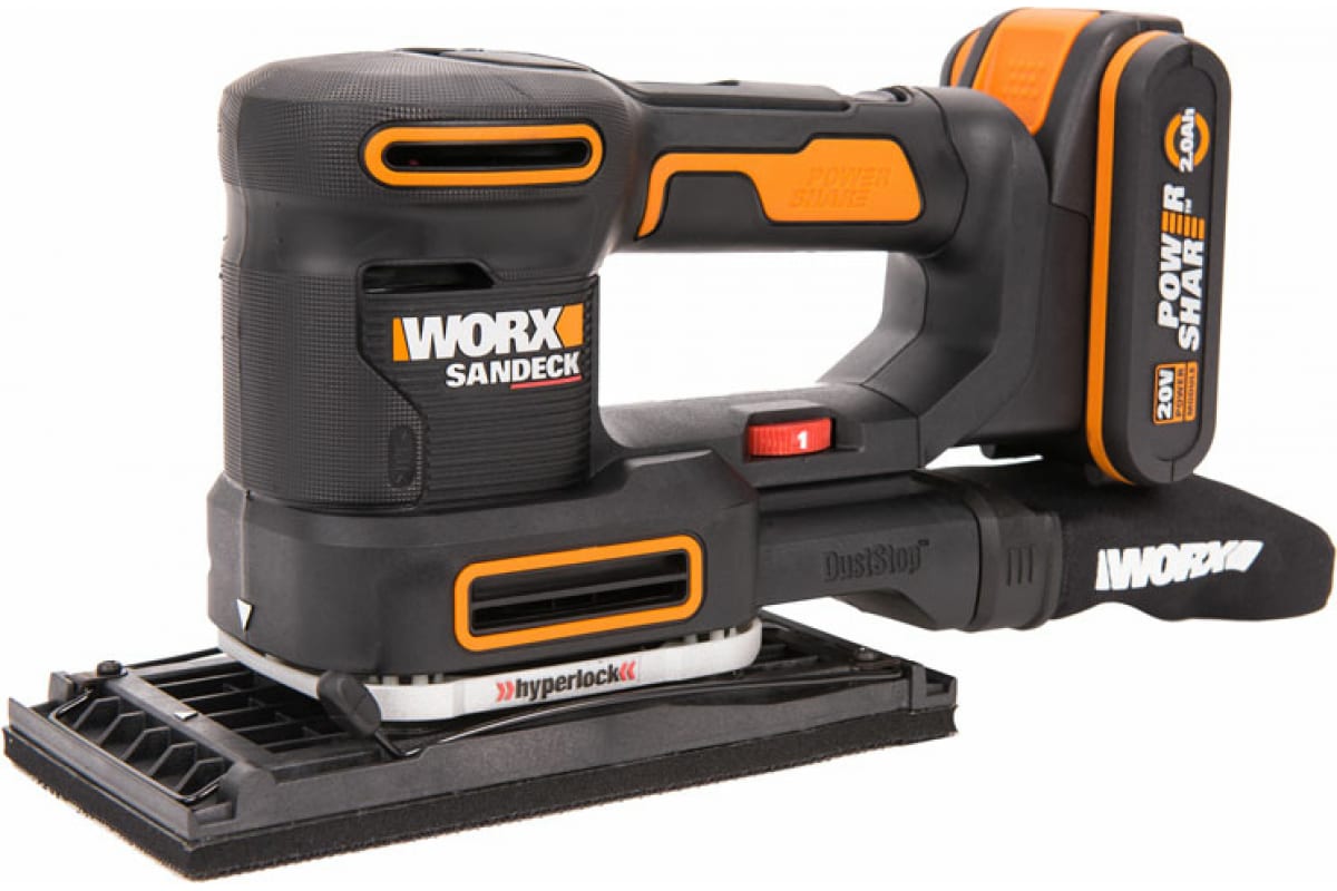 Аккумуляторная виброшлифмашина Worx WX820