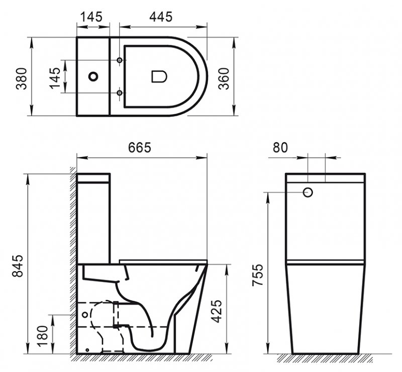 Чаша для унитаза BelBagno Sfera-R BB2141CPR безободковая