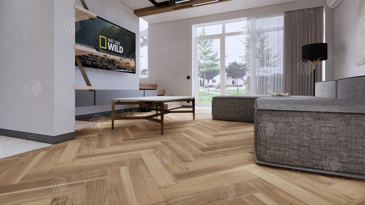 SPC ламинат Ensten Valland Parquet 600x125x4 мм, ECO 103-5B Лейсвуд