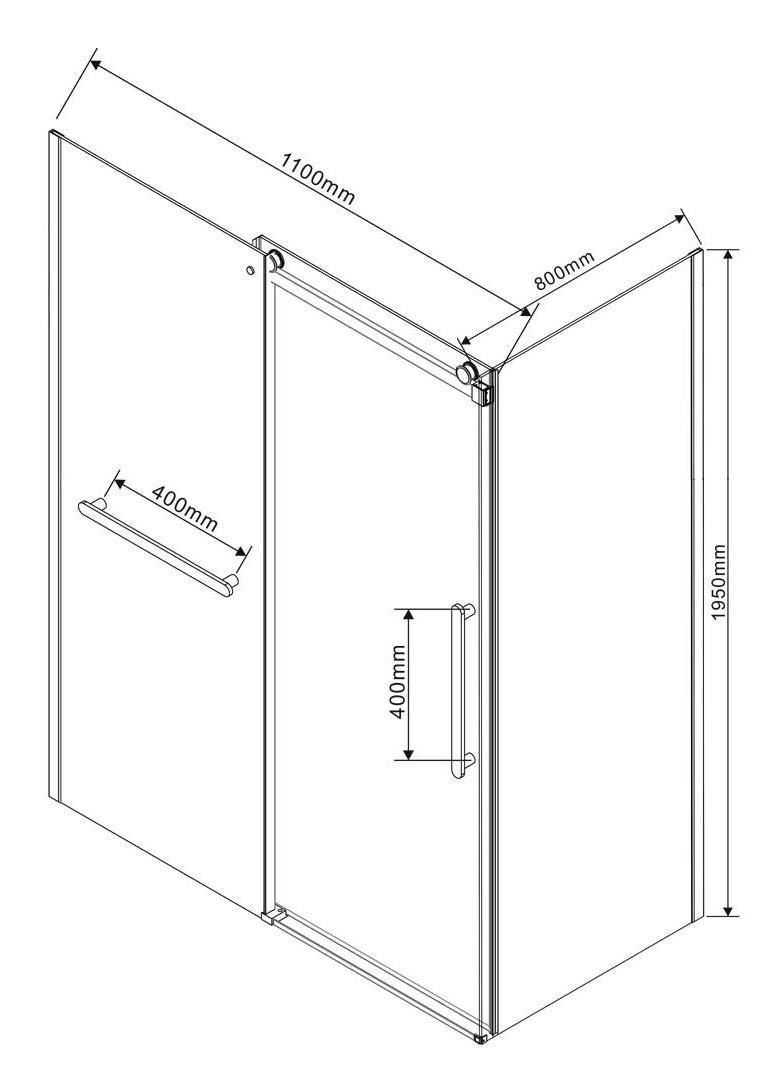 Душевой уголок Vincea Como Soft VSR-1CS8011CL 110x80 хром, прозрачный