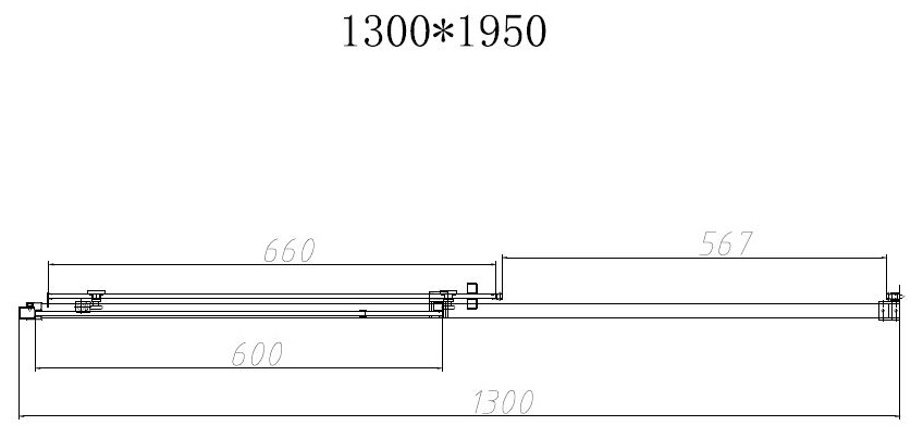 Душевая дверь Vincea Slim-N VDS-4SN130CLB 130x195 черный, прозрачная