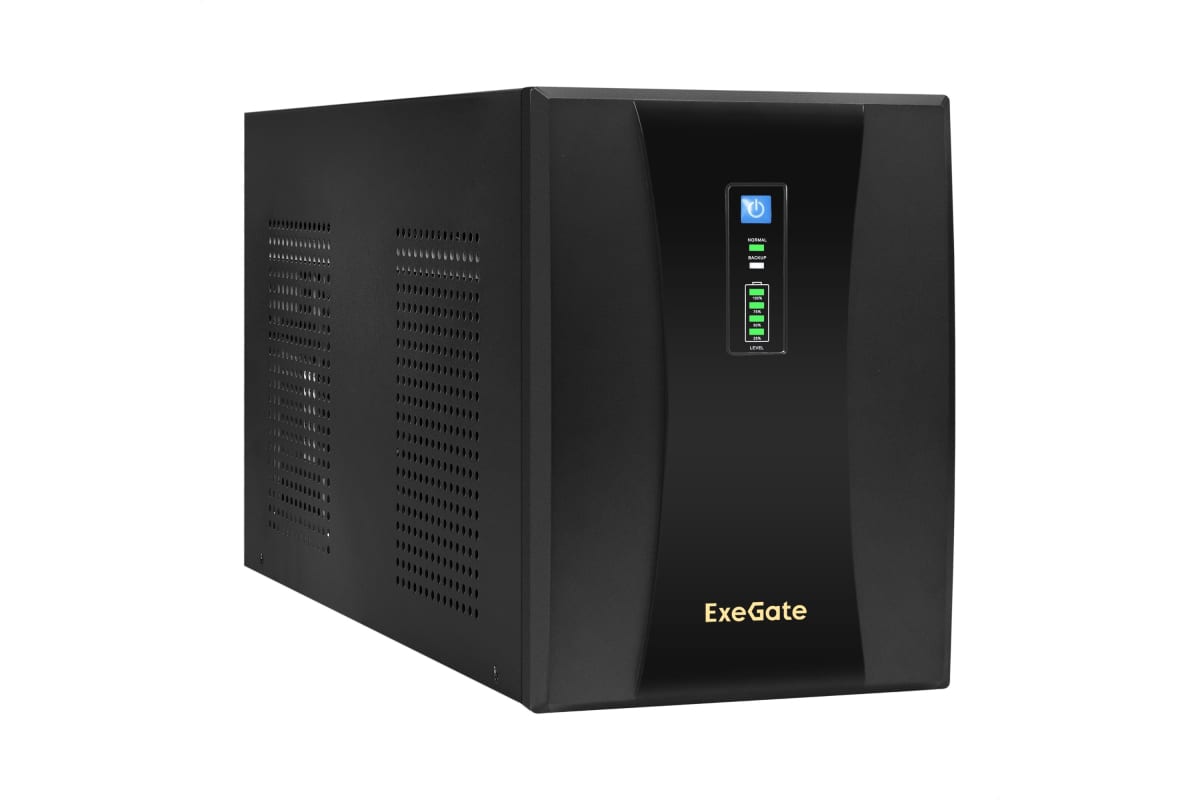 Источник бесперебойного питания Exegate SpecialPro UNB-3000.LED.AVR.3SH.2C13,RJ45 11,USB, металлический корпус, Black 292614