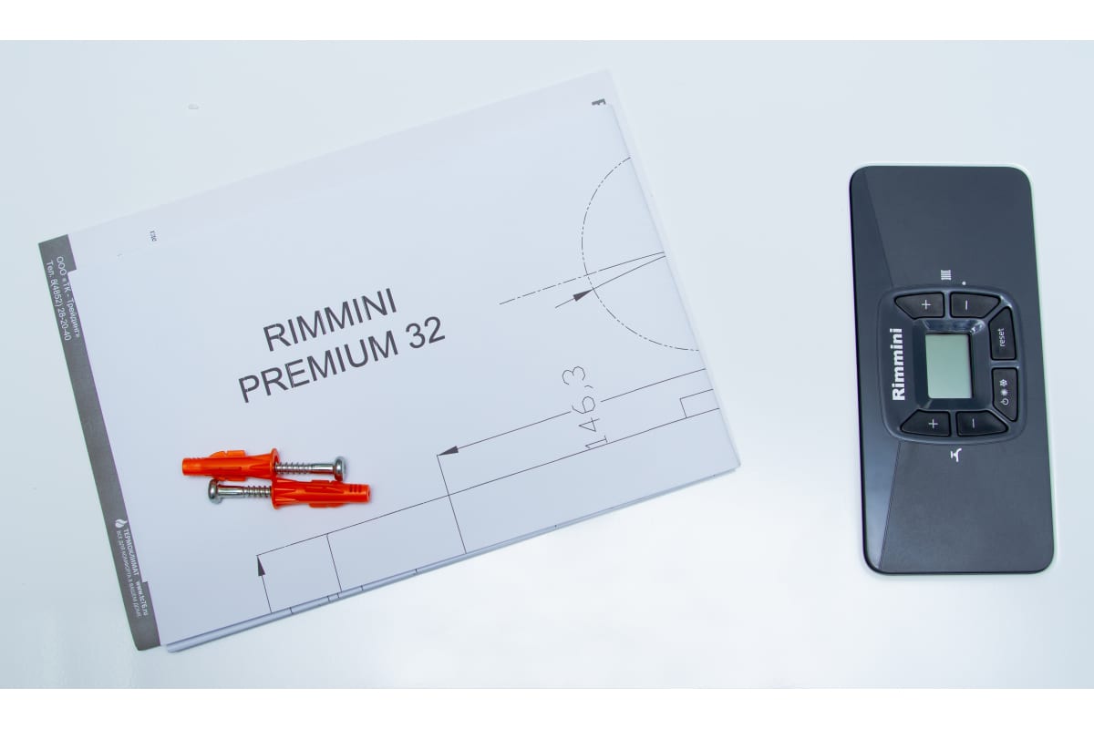 Газовый настенный котел Rimmini Premium DT24 2-х контурный, с дисплеем Rim24P