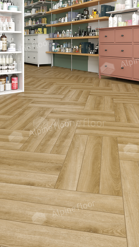 Ламинат Alpine Floor Herringbone 12 Pro Дуб Эльзас 606x101x12 мм, LF106-2A