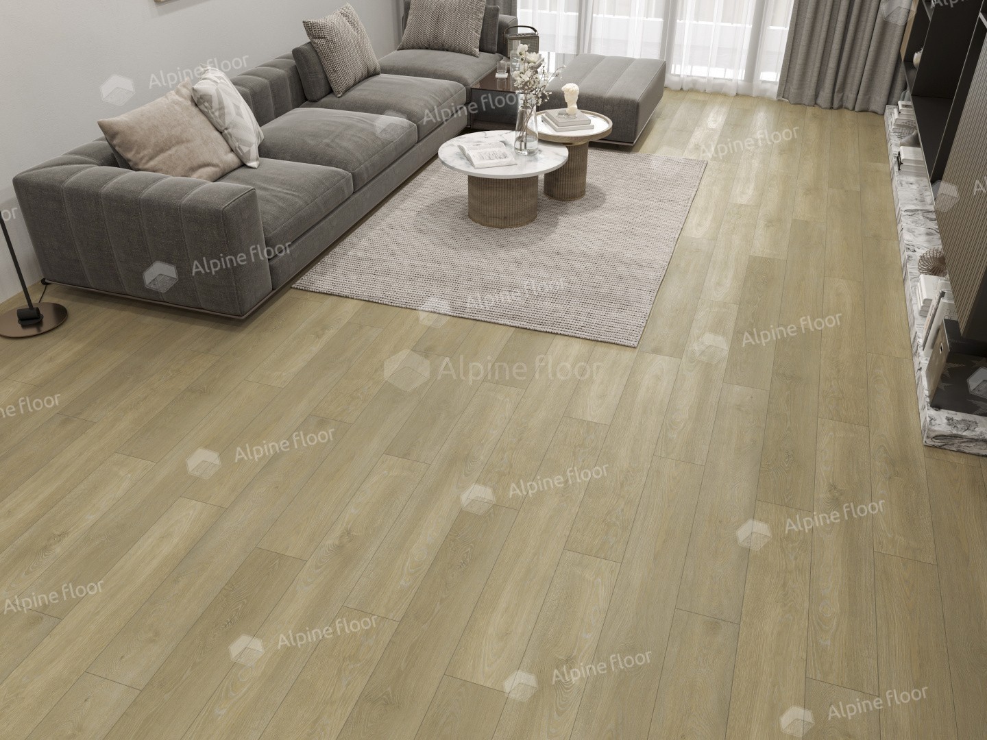 Виниловый ламинат Alpine Floor Easy Line New LVT Дуб Скандинавия 1219.2x184.15x3 мм, ECO 3-36