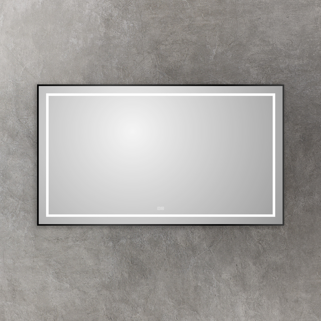 Зеркало BelBagno SPC-KRAFT-1400-800-LED-TCH-WARM-NERO 140x80 см антипар, черный