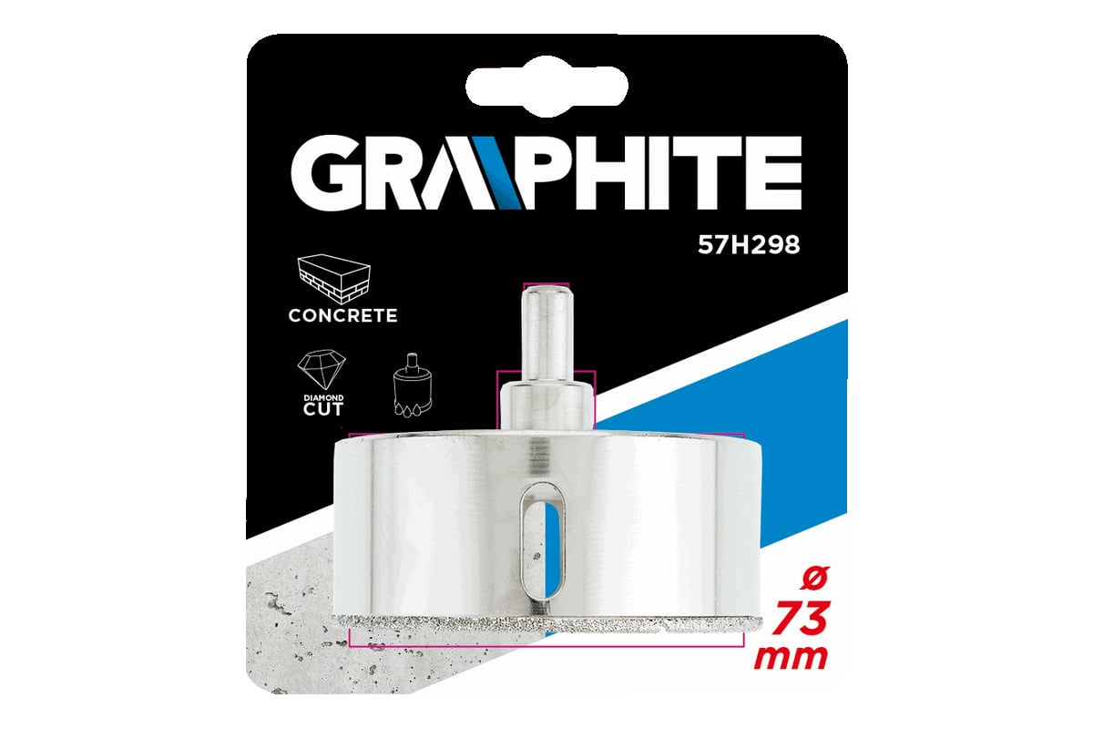 Сверло по керамической плитке (73х30 мм) Graphite 57H298