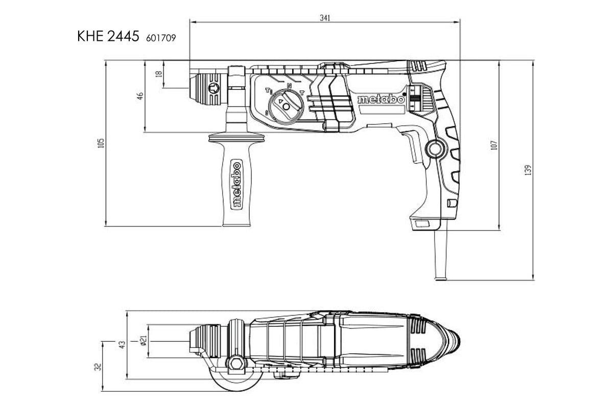 Перфоратор Metabo KHE 2445 601709500