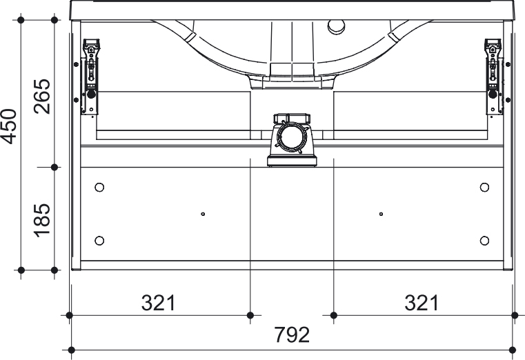 Раковина Caprigo Accord OW15-2212-R810 80 см графит