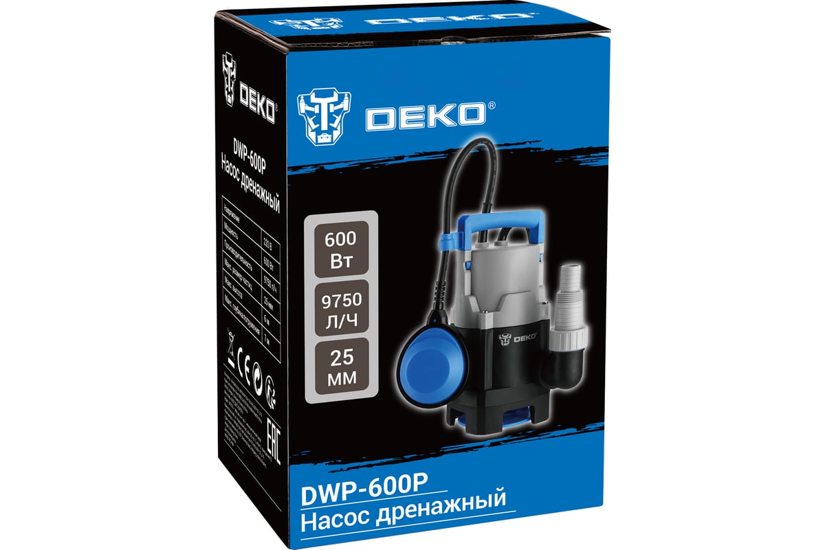 Дренажный насос Deko DWP-600P 076-0519