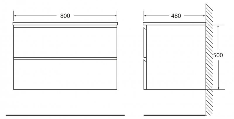 Мебель для ванной BelBagno Luce 80 см Stucco Cemento Leggero