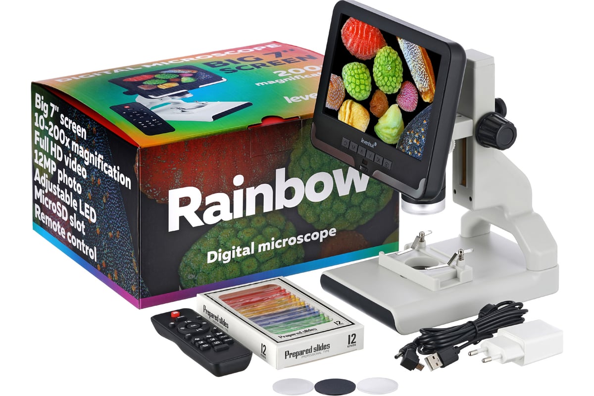 Цифровой микроскоп Levenhuk Rainbow DM700 LCD 76825