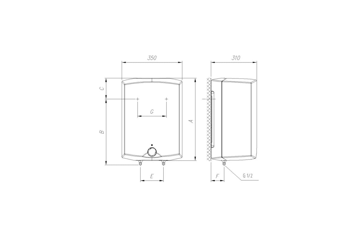 Накопительный водонагреватель над раковиной Gorenje RQLAGL2GK9DI2N