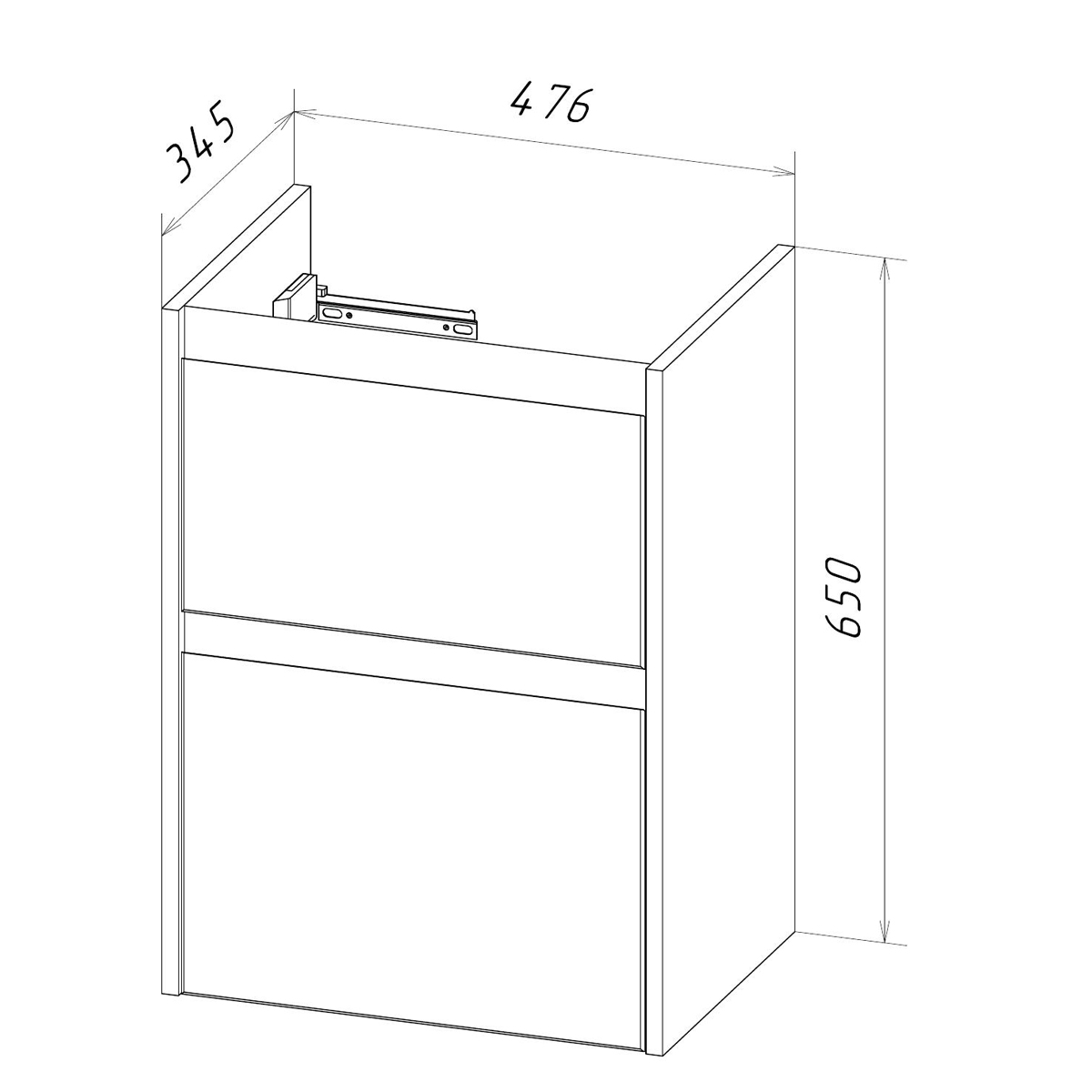 Тумба с раковиной Lemark Combi 50 см