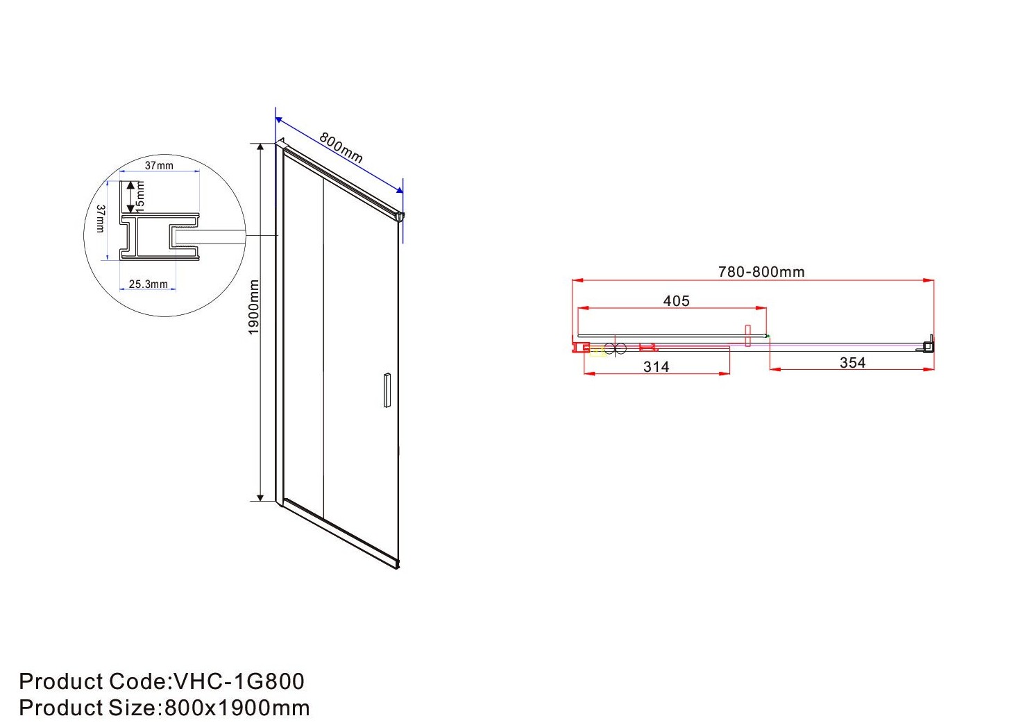 Душевой уголок Vincea Garda VSS-1G8012CGB 120x80 черный, тонированный